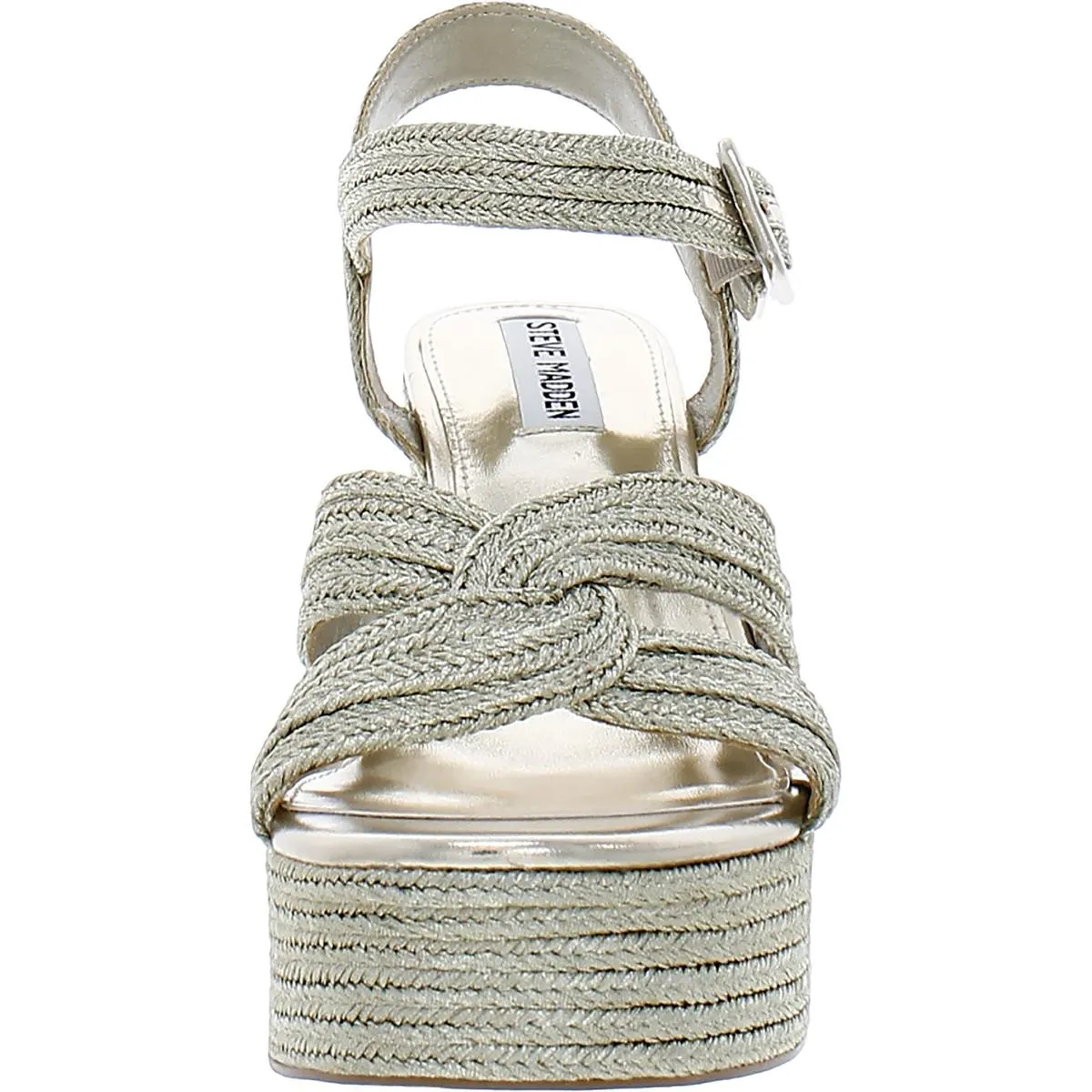 Carisma Womens Metallic Slingback Platform Sandals