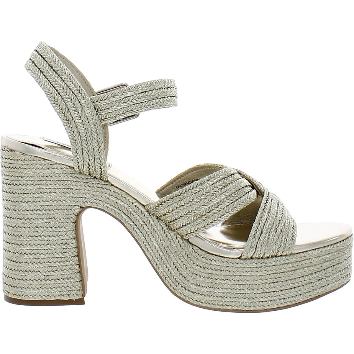 Carisma Womens Metallic Slingback Platform Sandals