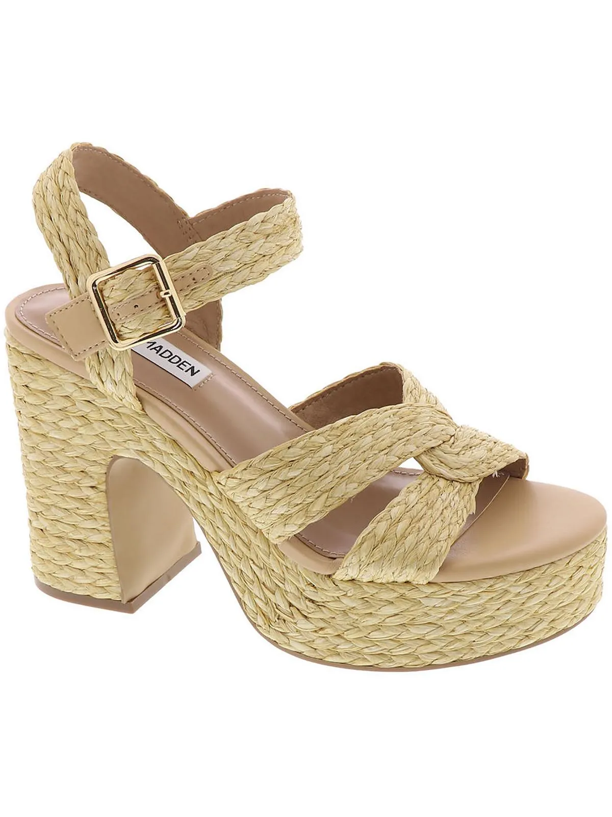 Carisma Womens Metallic Slingback Platform Sandals