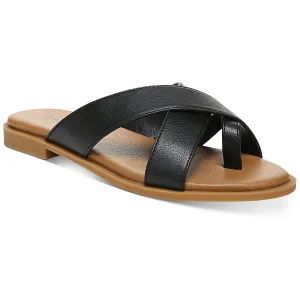 CarolynP Womens Slip On Flat Slide Sandals
