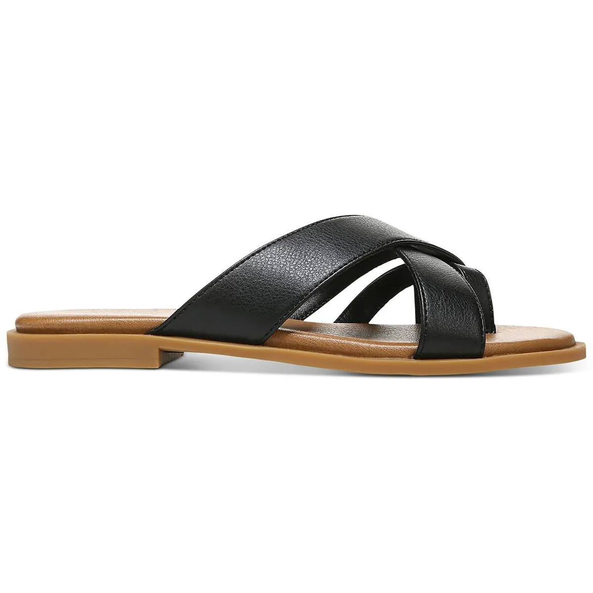 CarolynP Womens Slip On Flat Slide Sandals