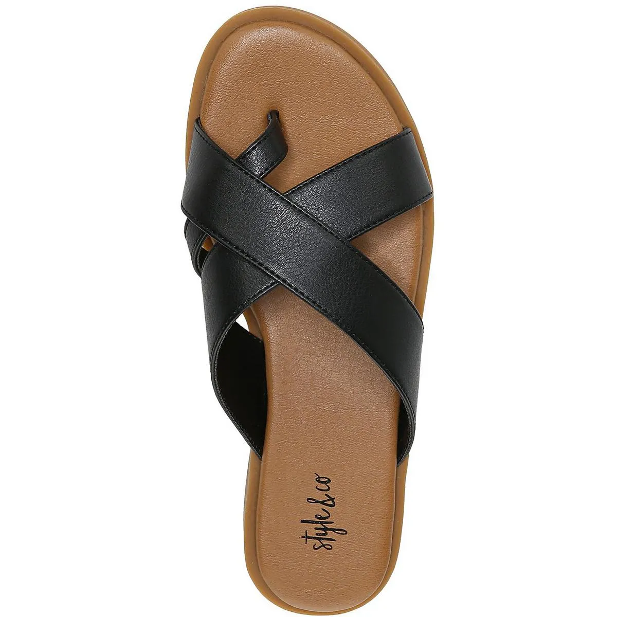 CarolynP Womens Slip On Flat Slide Sandals