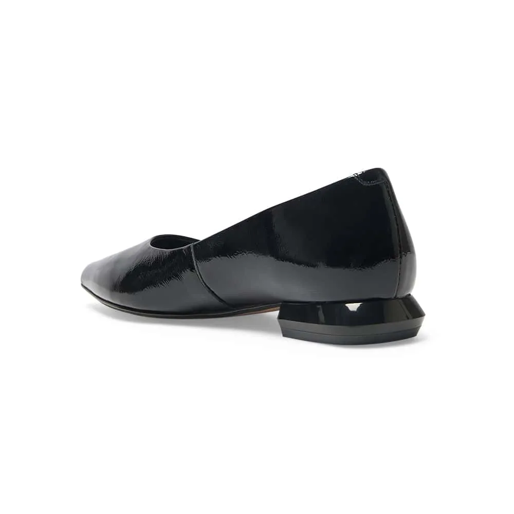 Cassie Flat in Black Patent