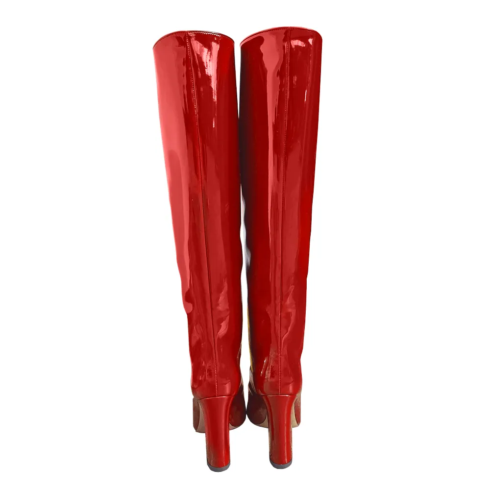 CHARLOTTE PATENT RED
