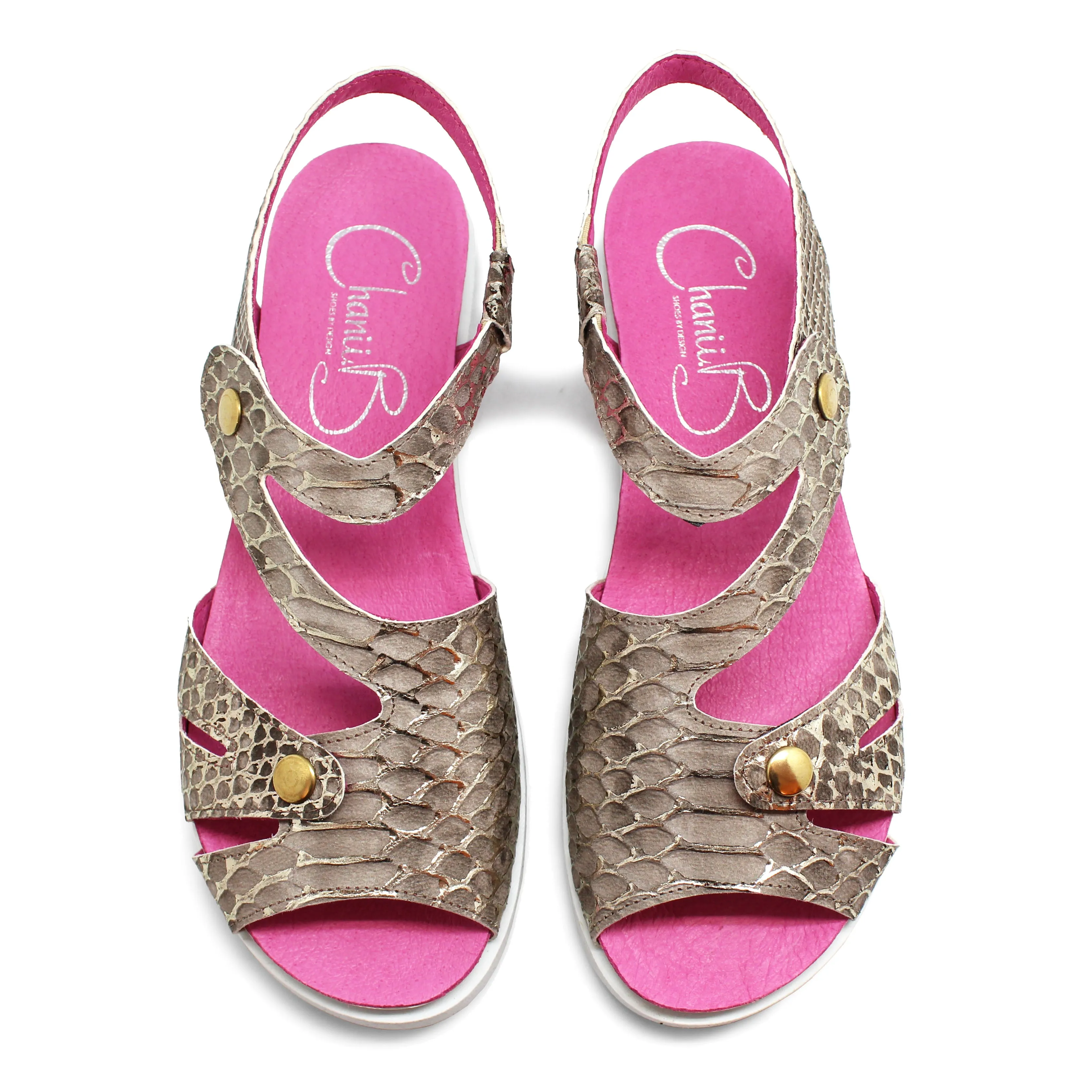 Choix - Gold Cobra flat sandal