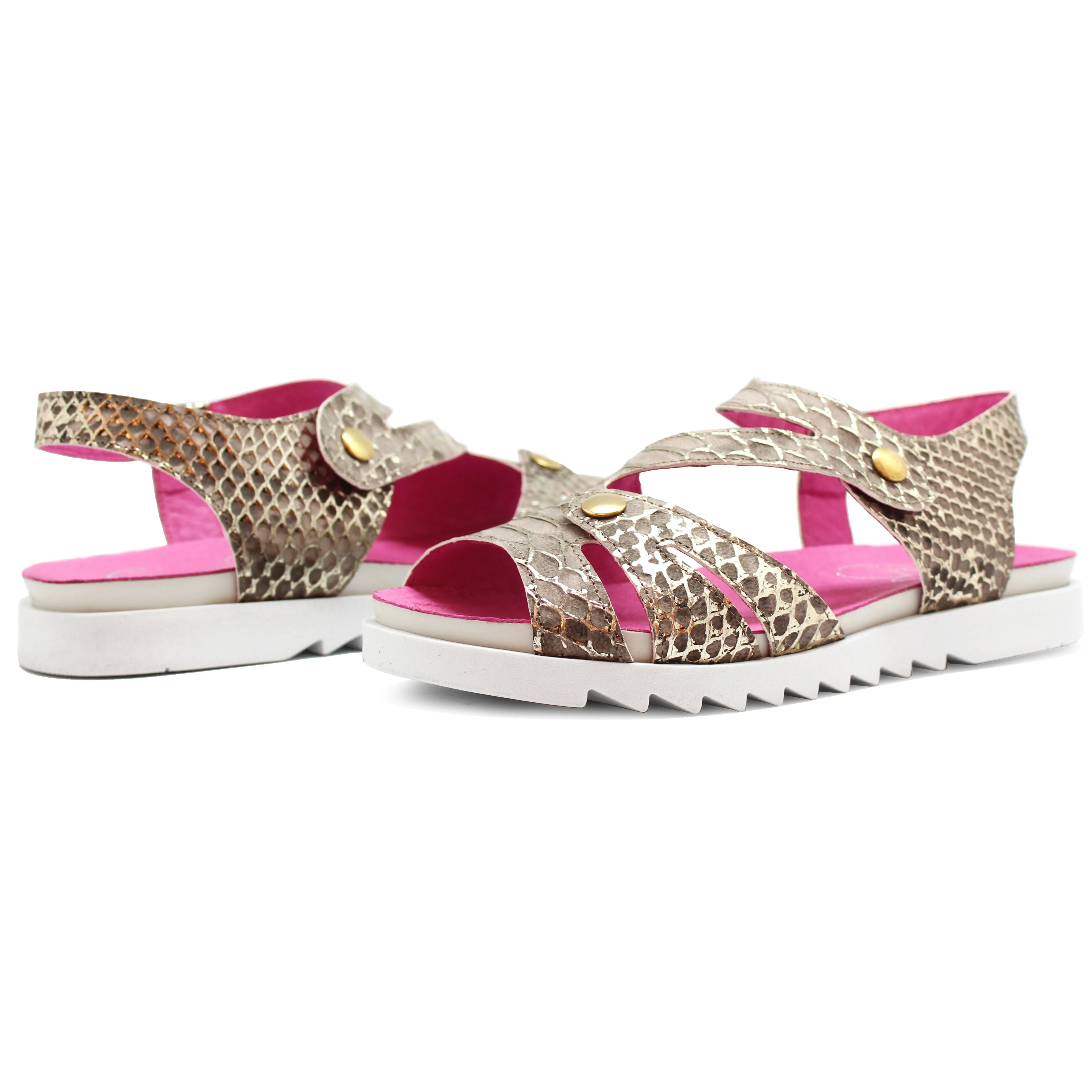 Choix - Gold Cobra flat sandal