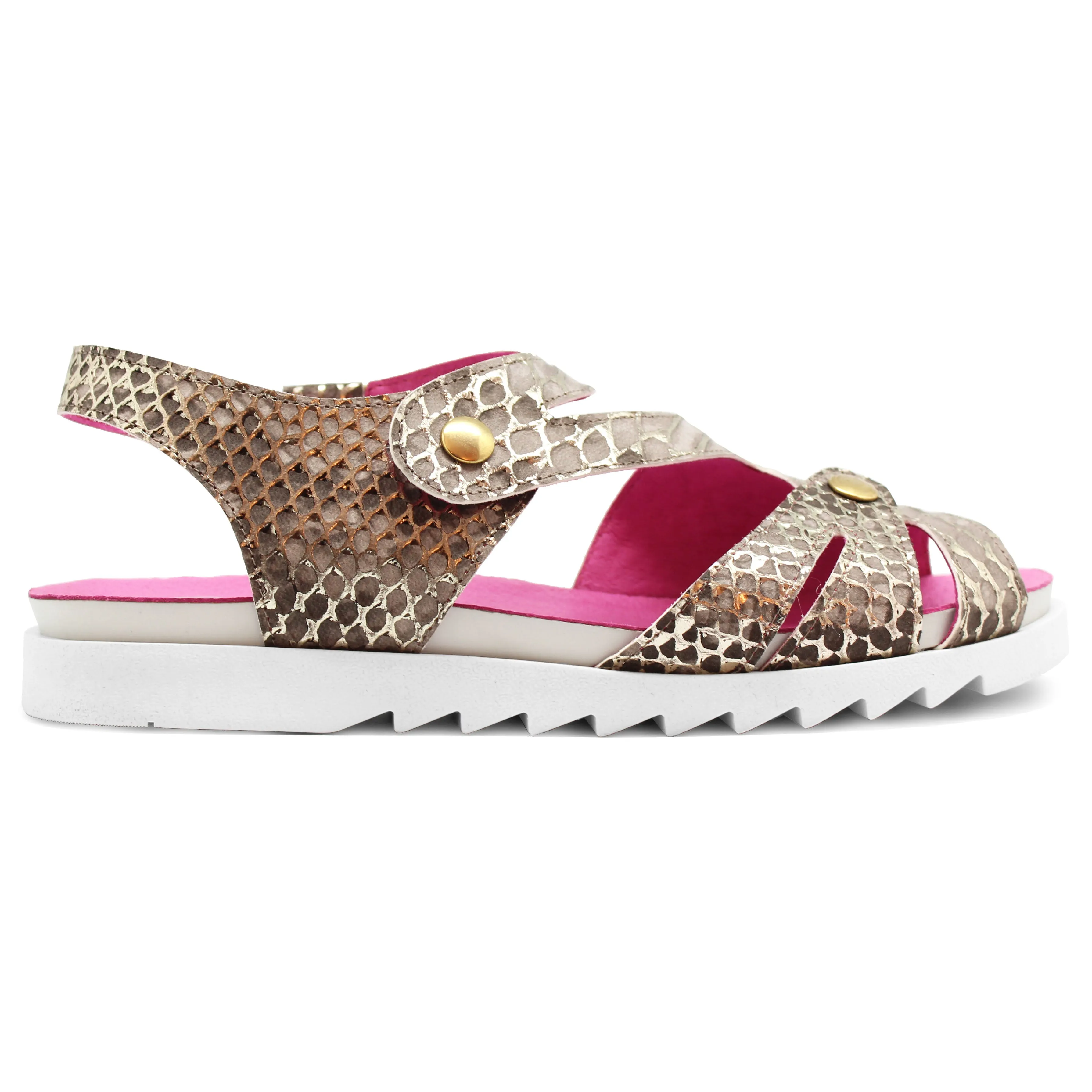 Choix - Gold Cobra flat sandal