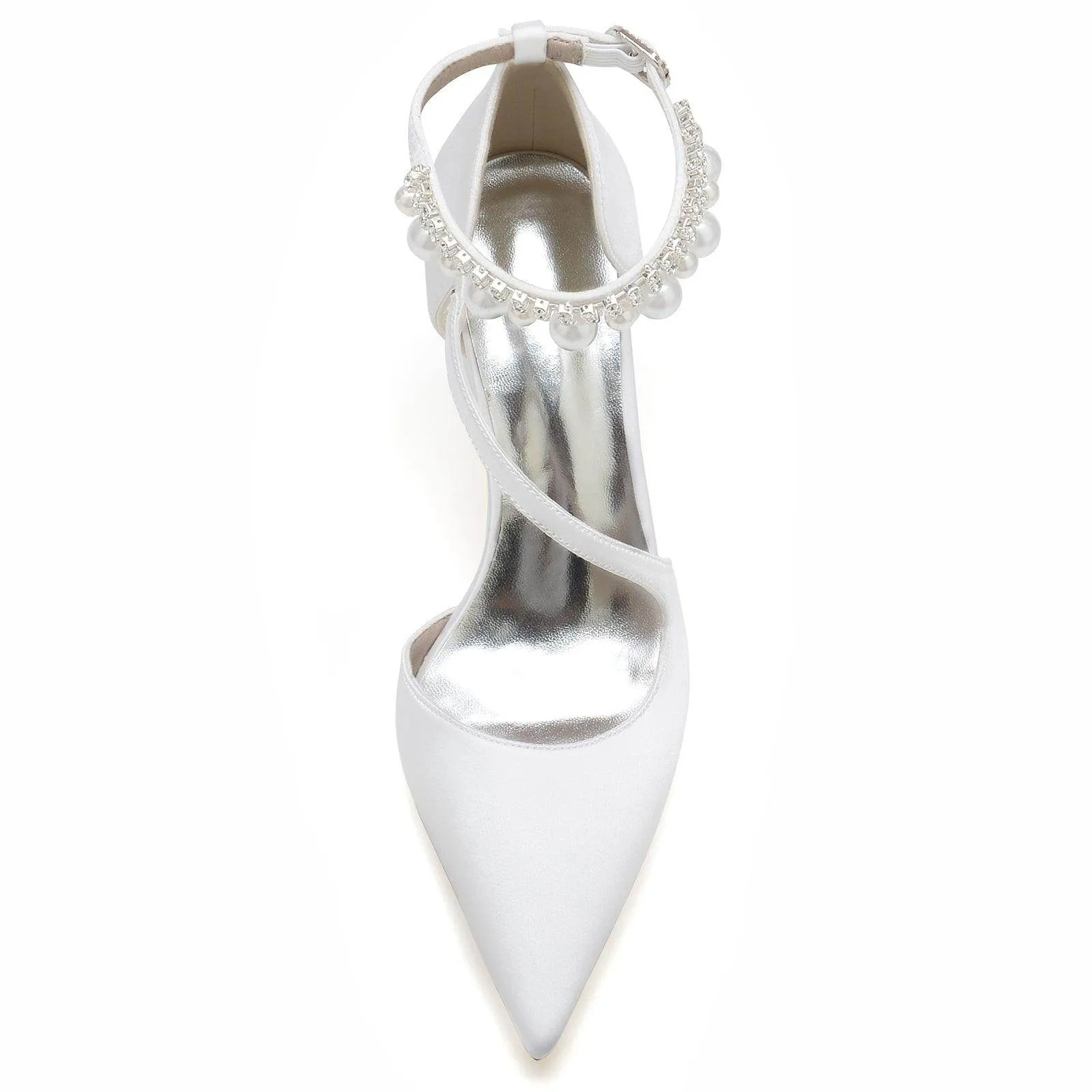 Chunky Heel 8.5cm Silk-Like Shoes CK0194
