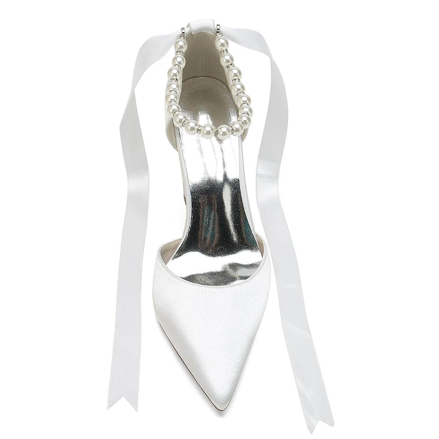 Chunky Heel 8.5cm Silk-Like Shoes CK0400