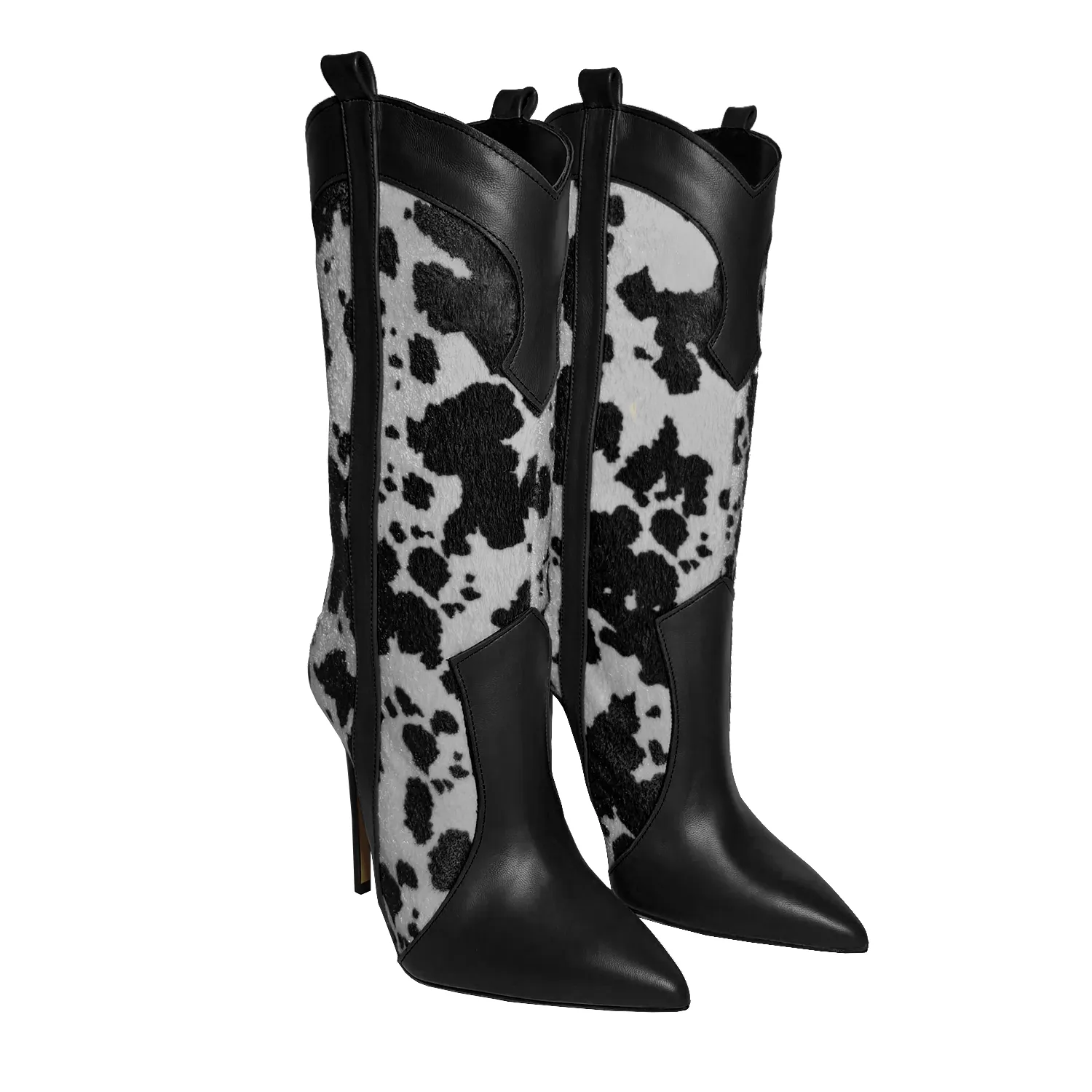 CLARA BLACK COW PRINT