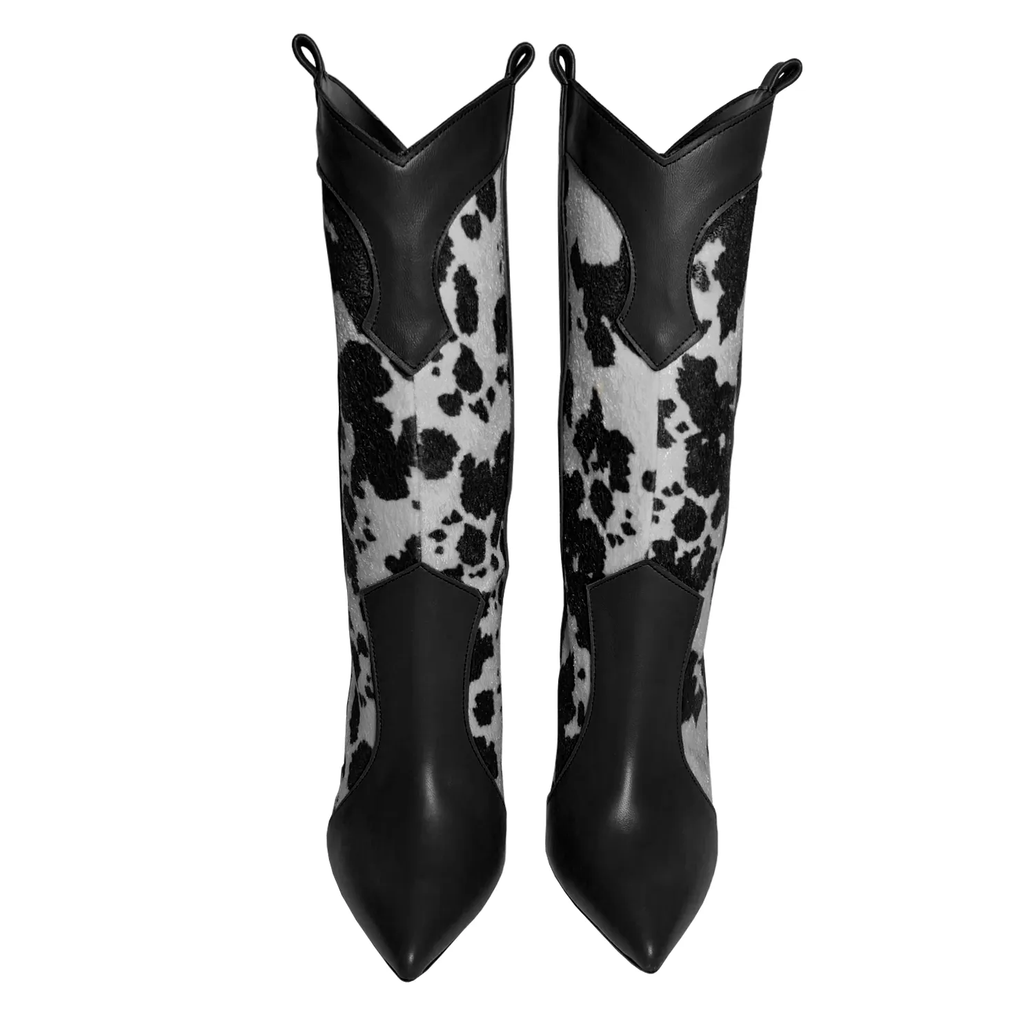 CLARA BLACK COW PRINT