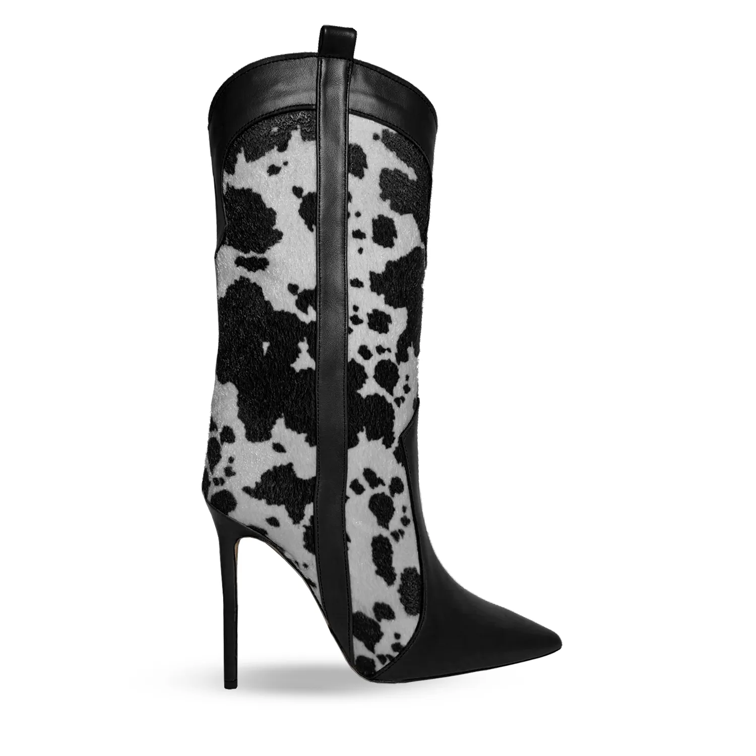 CLARA BLACK COW PRINT