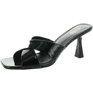 Clara Womens Patent Square Toe Heels