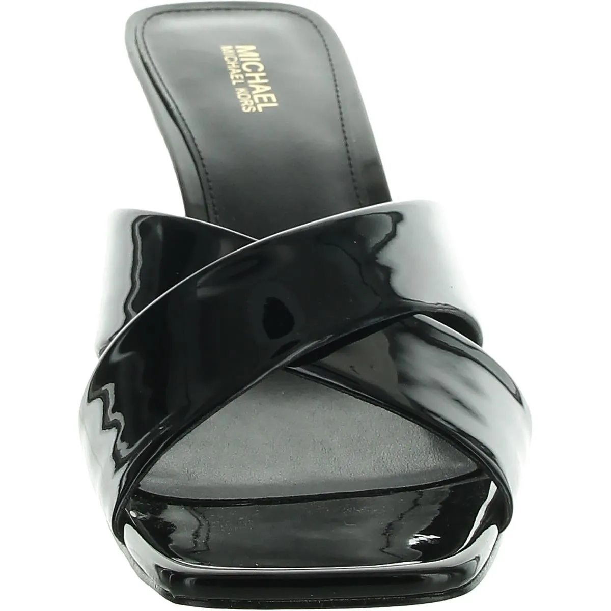 Clara Womens Patent Square Toe Heels
