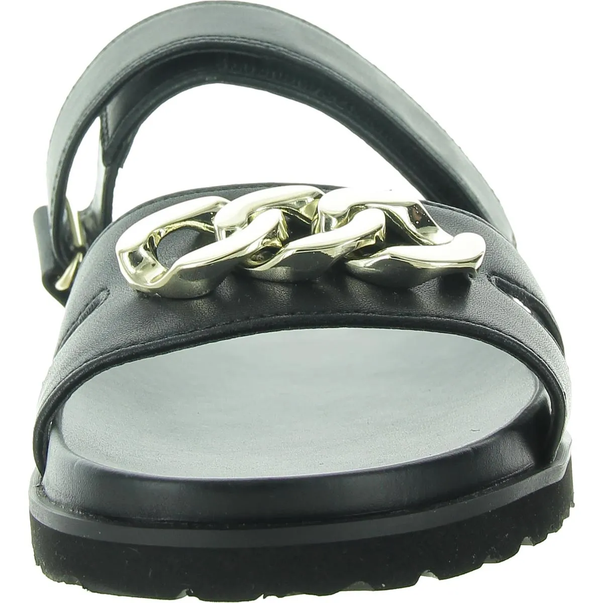 Claren Womens Faux Leather Adjustable Slide Sandals