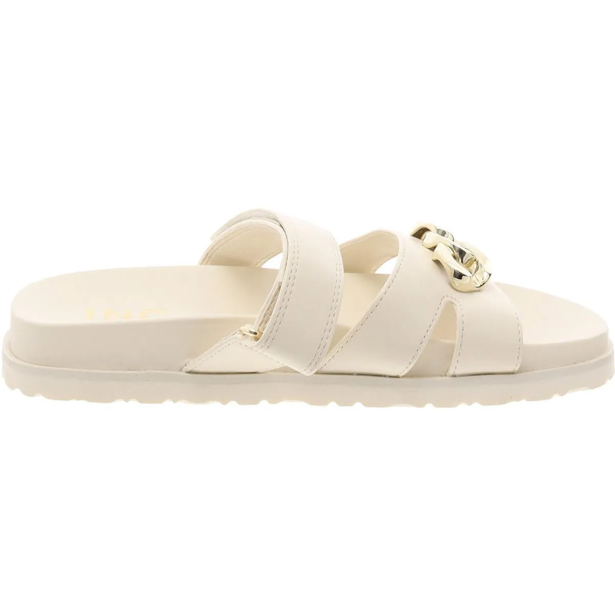 Claren Womens Faux Leather Adjustable Slide Sandals