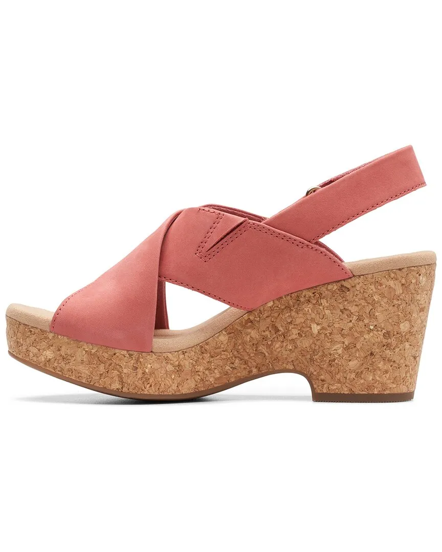 Clarks Giselle Dove Nubuck Heeled Sandal