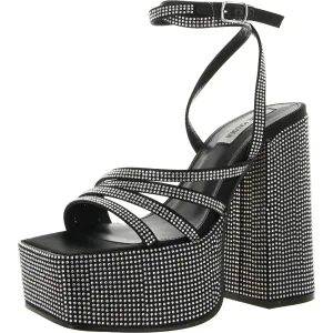 Cocktails Womens Faux Leather Embellished Platform Sandals