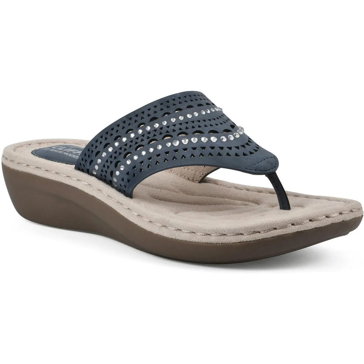 Comate Womens Wedge Thong Flip-Flops