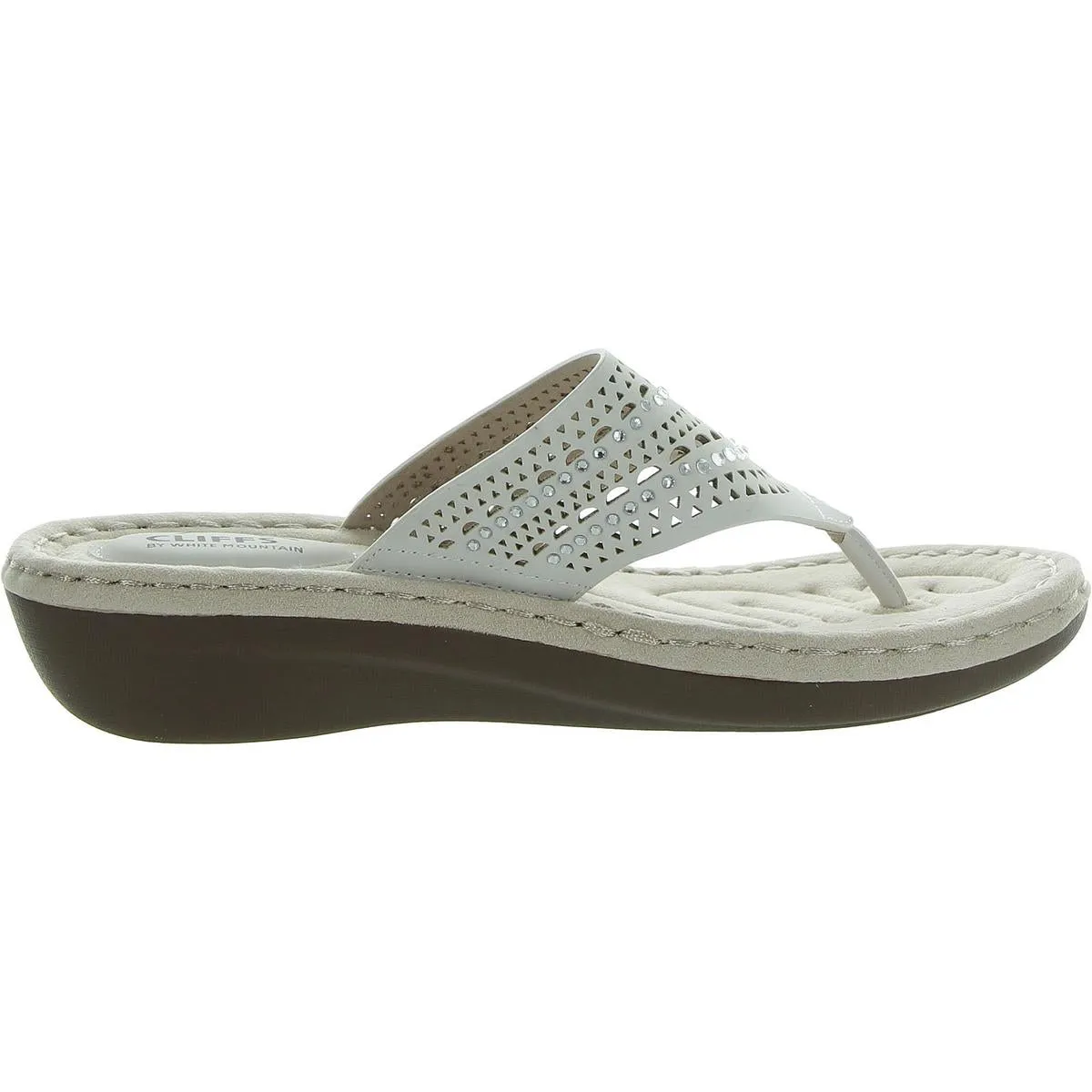 Comate Womens Wedge Thong Flip-Flops
