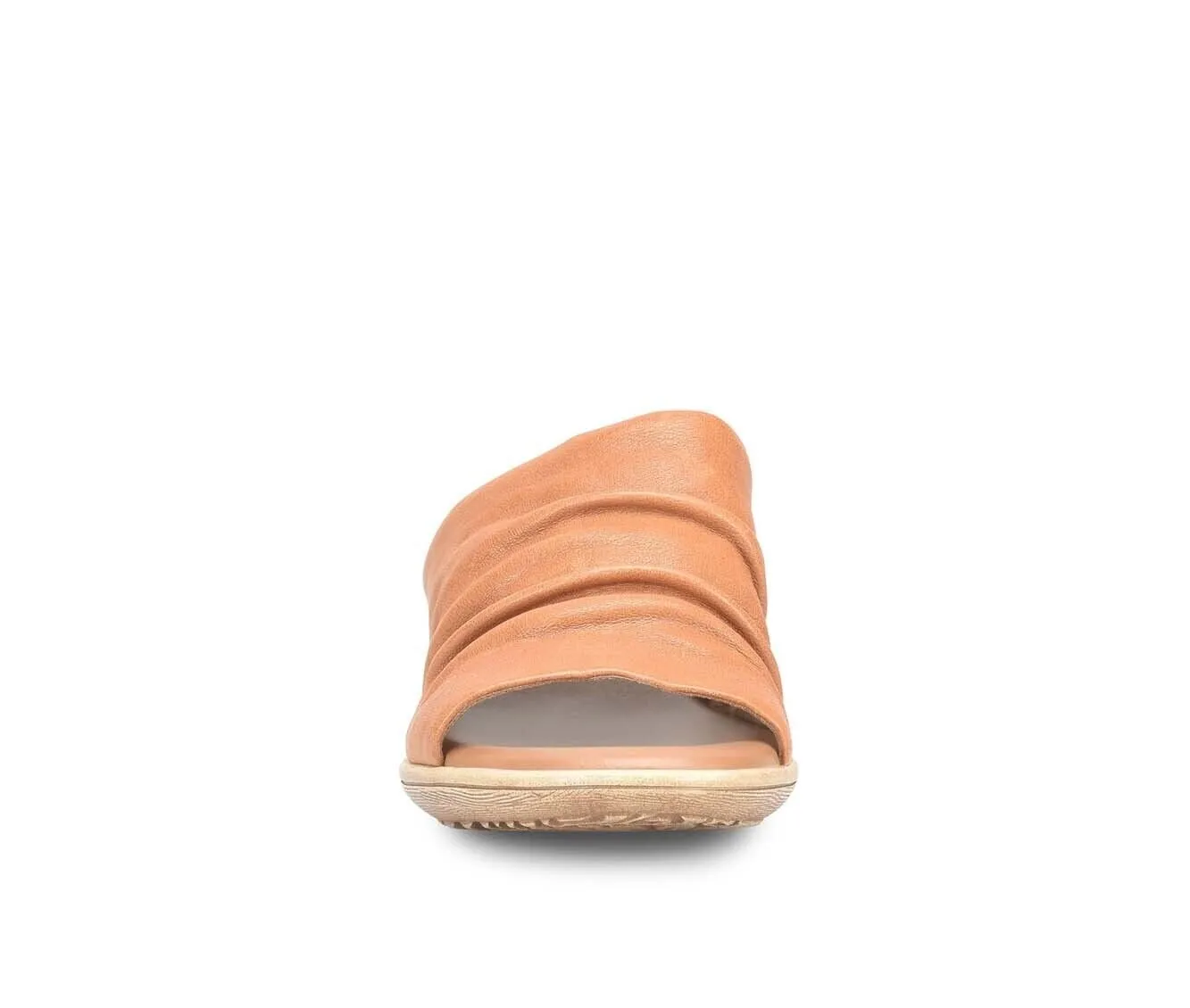 Comfortiva Norene Sandal Women's US 9.5 Brown Leather Slide Block Heel KHD1072