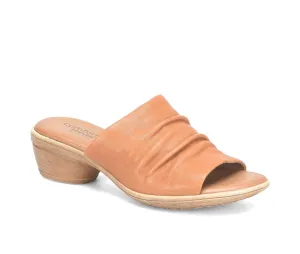 Comfortiva Norene Sandal Women's US 9.5 Brown Leather Slide Block Heel KHD1072