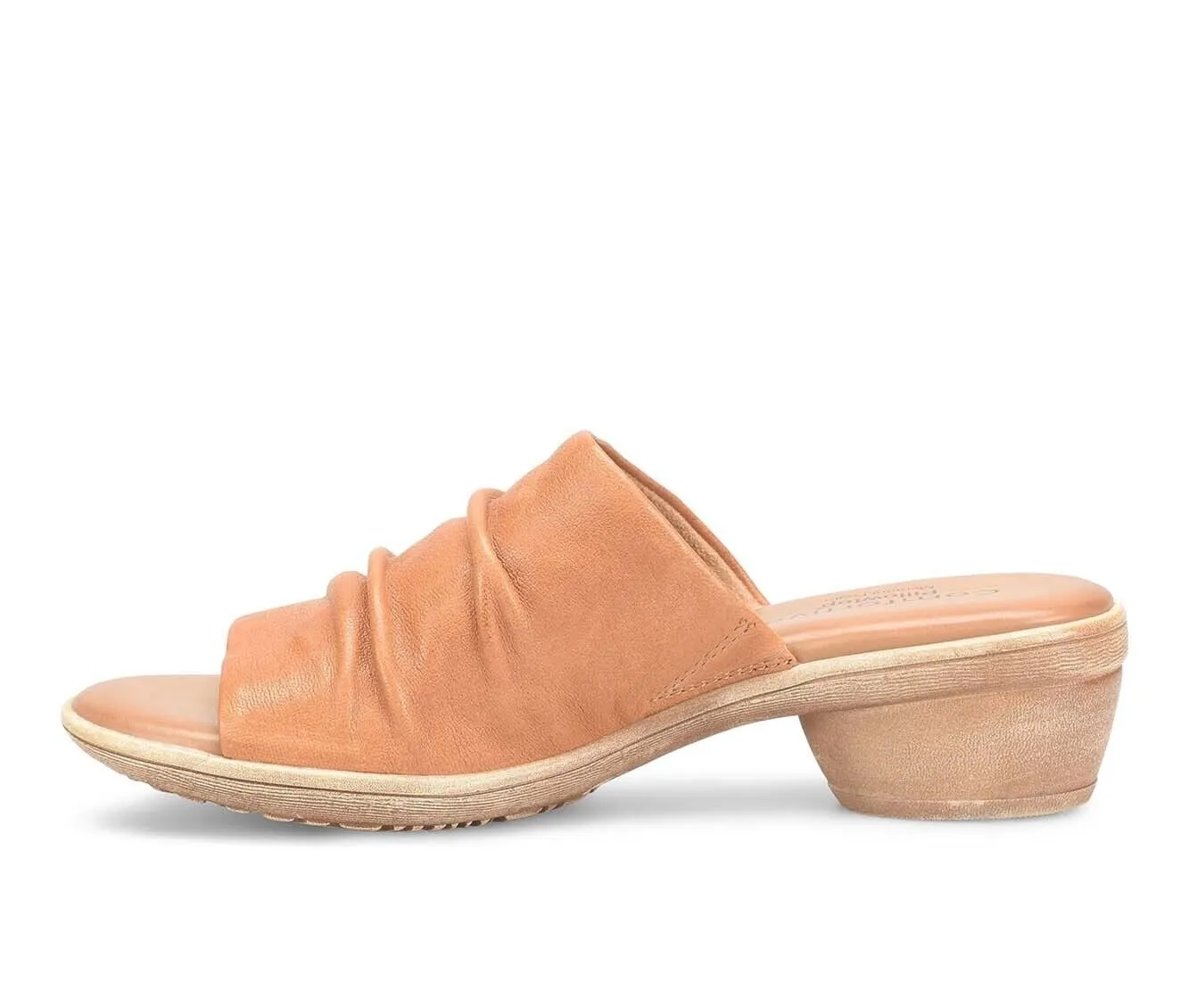 Comfortiva Norene Sandal Women's US 9.5 Brown Leather Slide Block Heel KHD1072