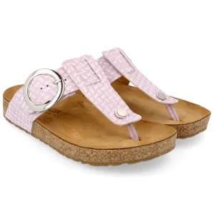 Corinna Round Buckle - Orchid Leather||Corinna avec une boucle ronde - Cuir orchide