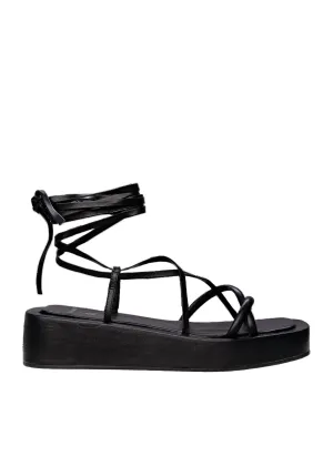 Dakota Lace Up Platform In Black