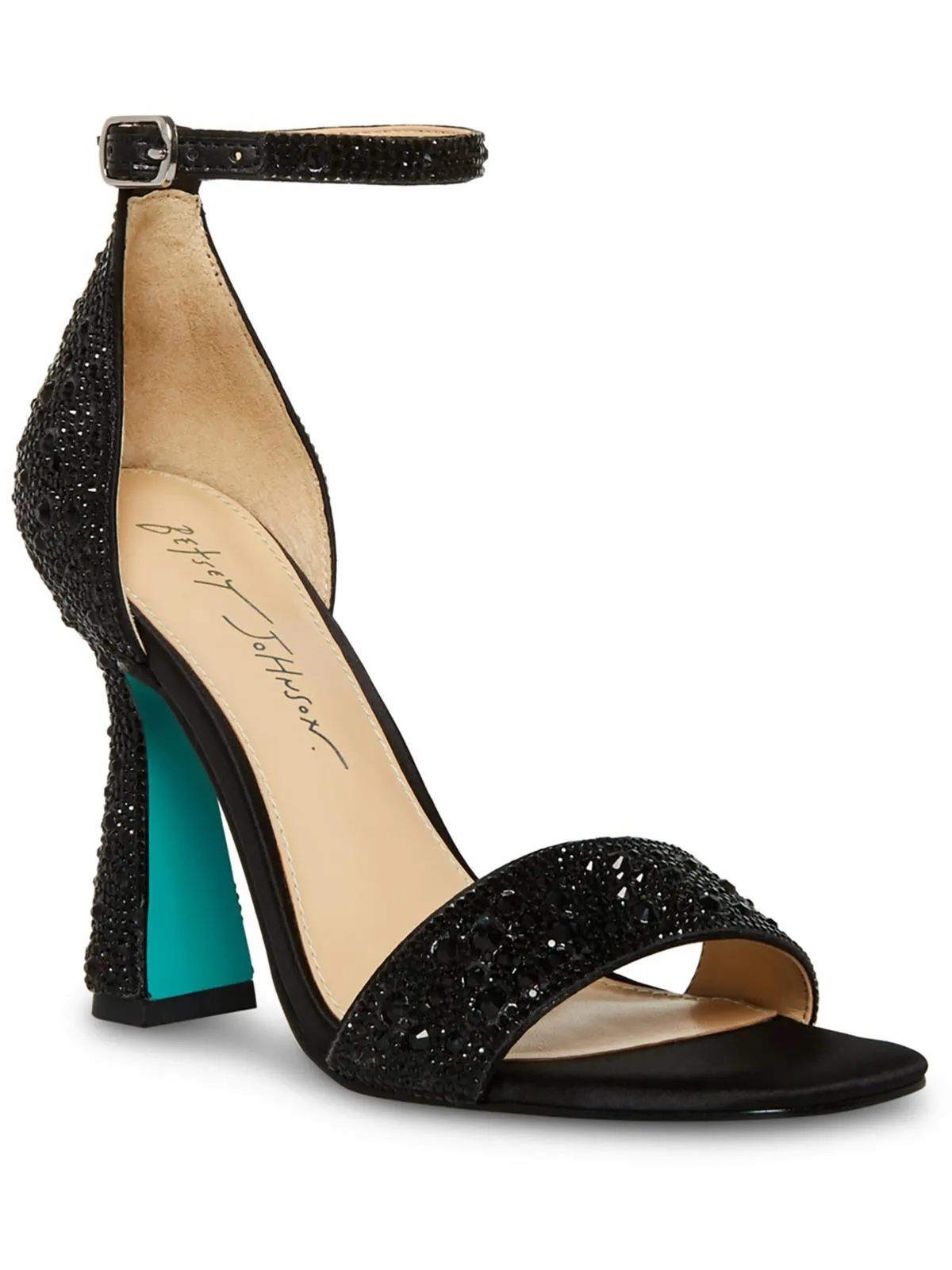 Dani Womens Satin Embellished Heels