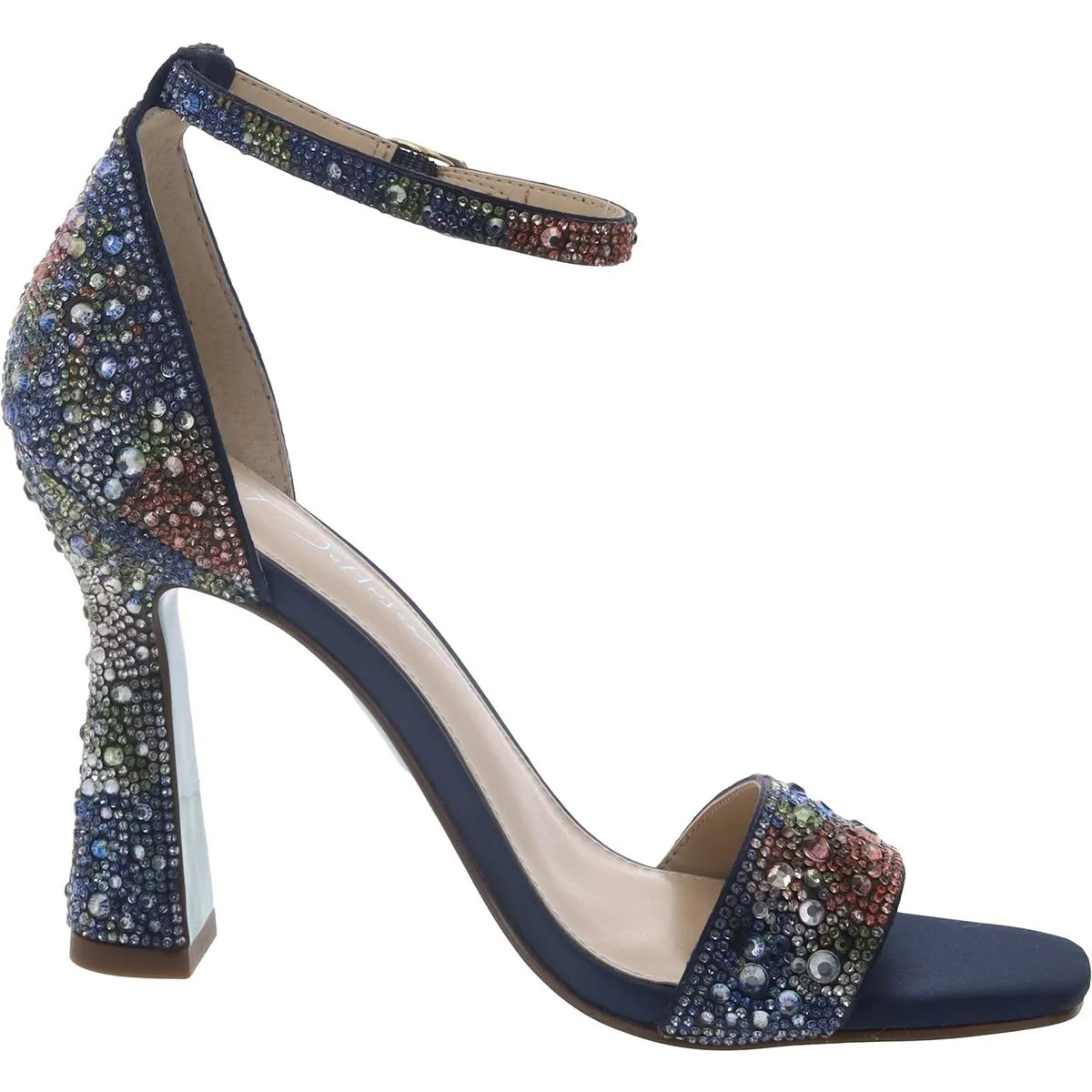 Dani Womens Satin Embellished Heels