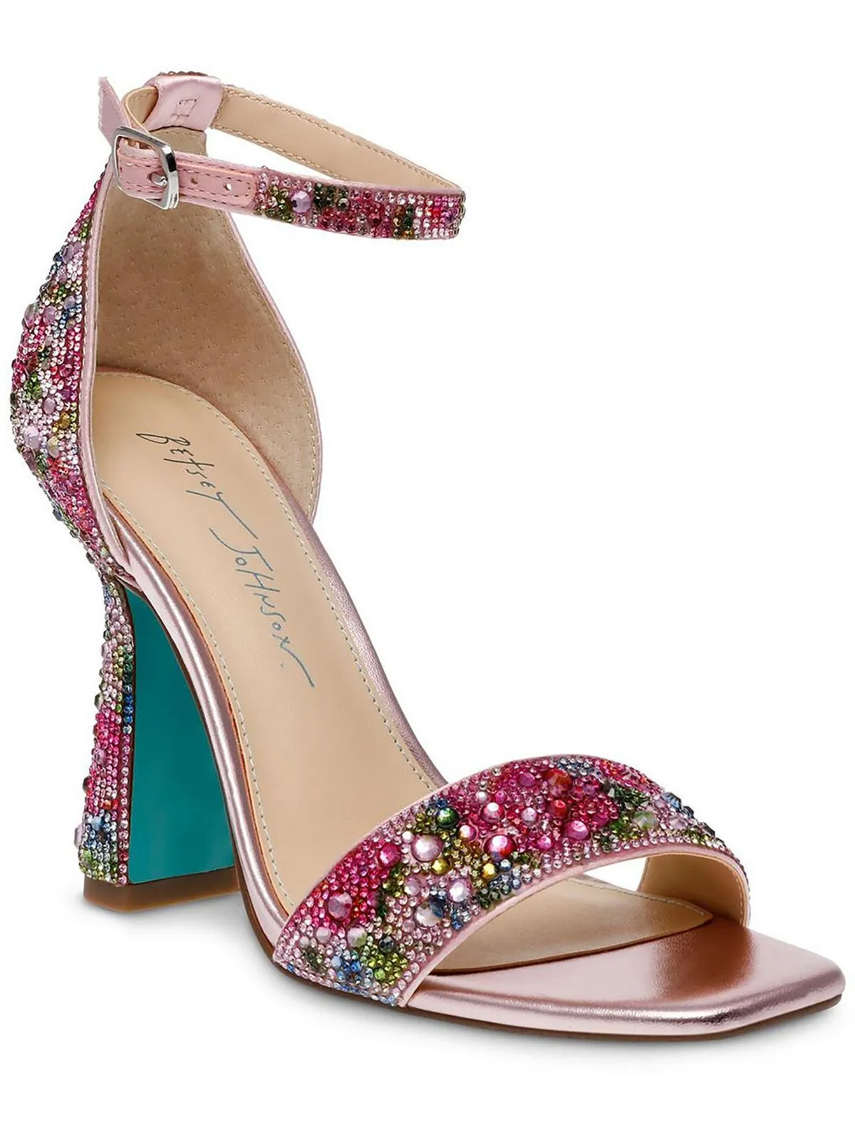 Dani Womens Satin Embellished Heels