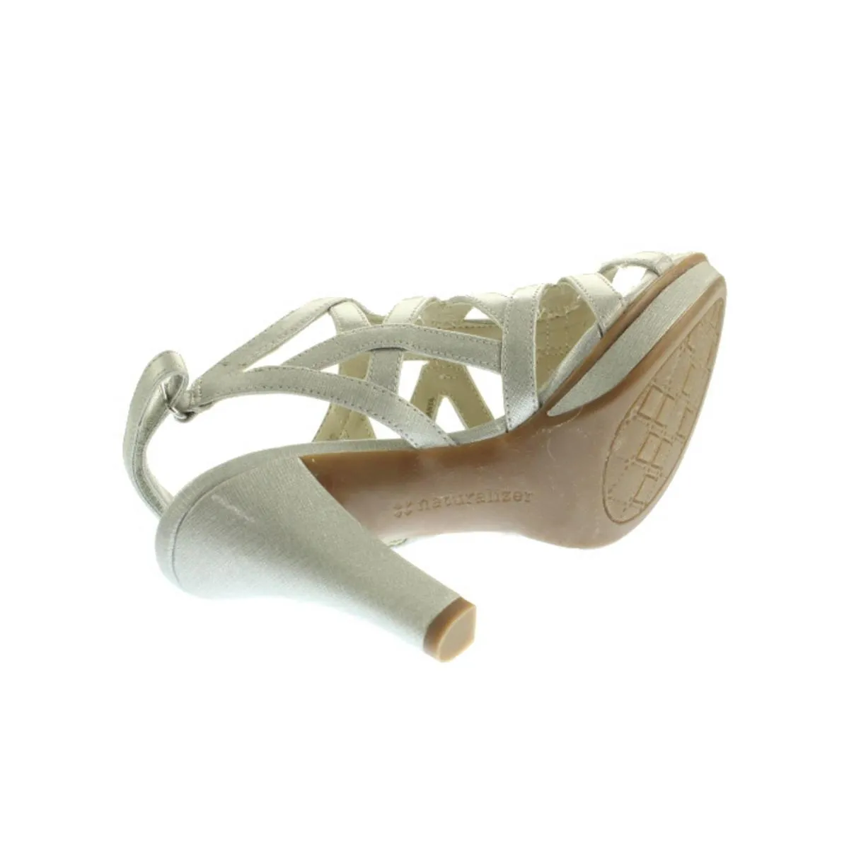 Danya Womens Caged Metallic Evening Sandals