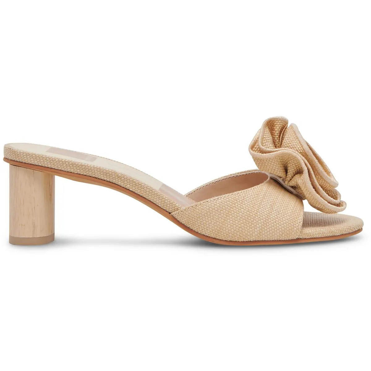 DARLY Womens Rosette Man Made Heels