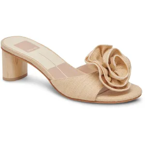 DARLY Womens Rosette Man Made Heels