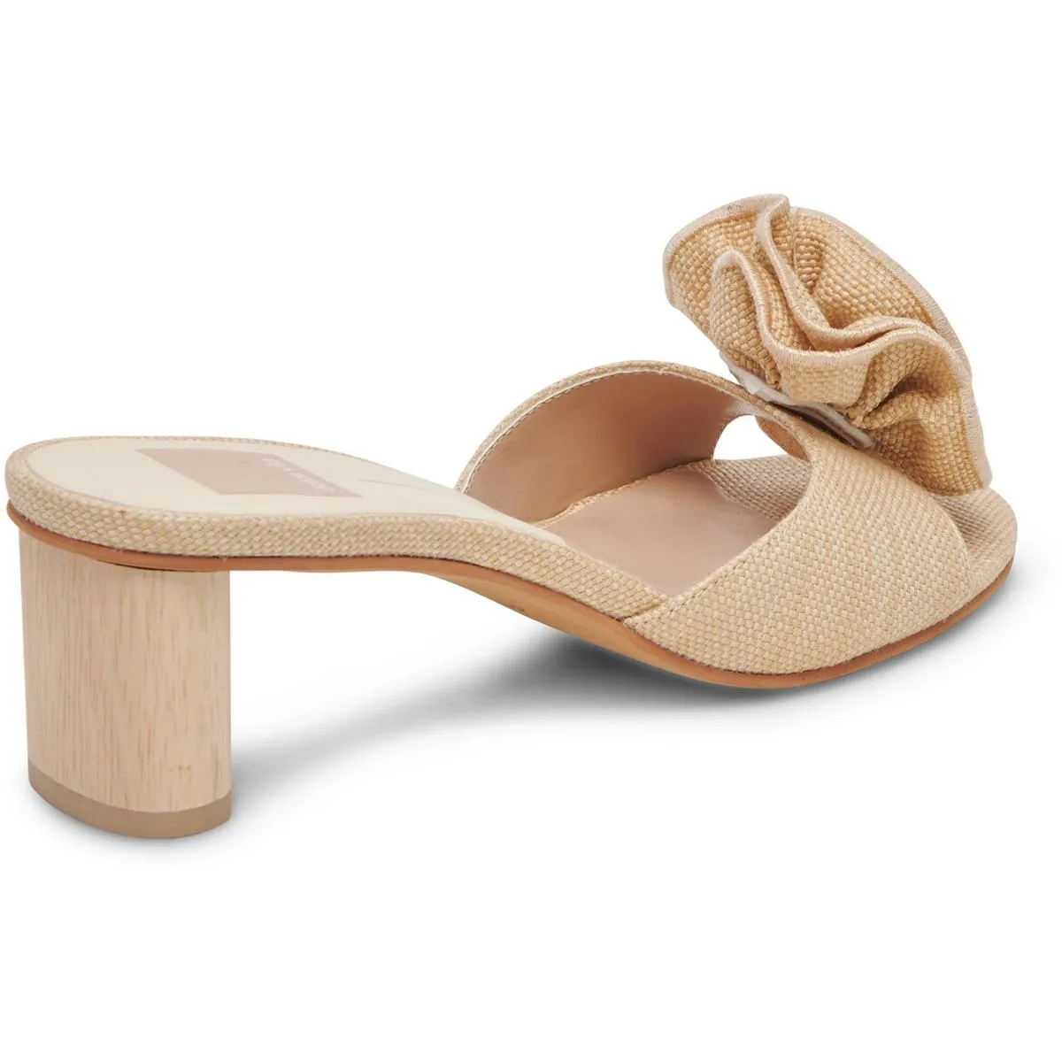 DARLY Womens Rosette Man Made Heels