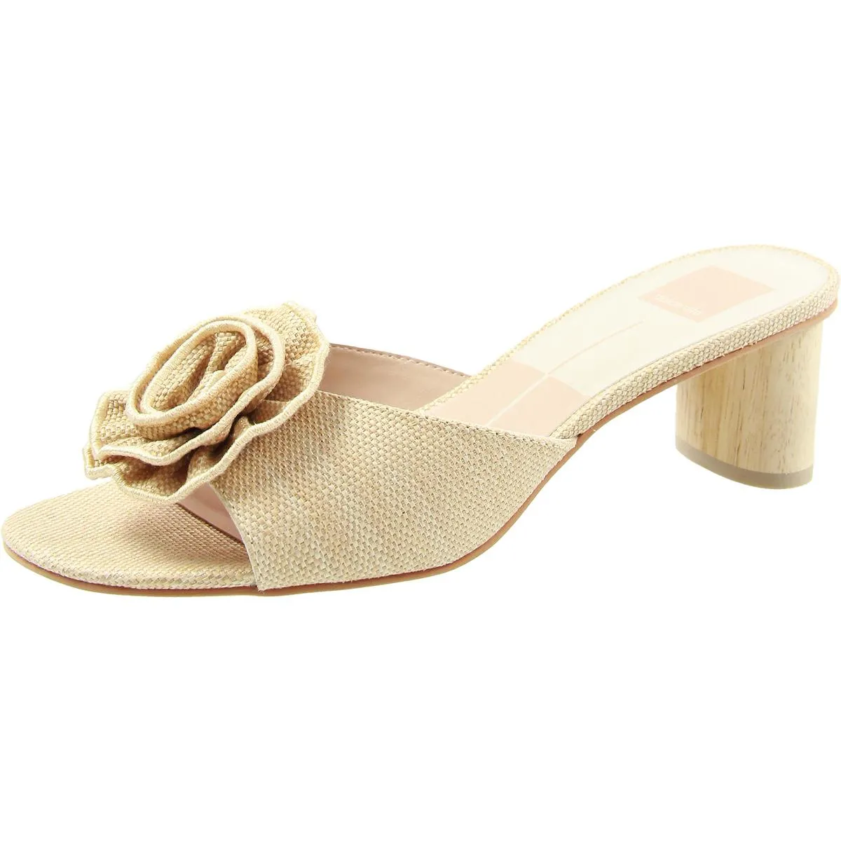 DARLY Womens Rosette Man Made Heels