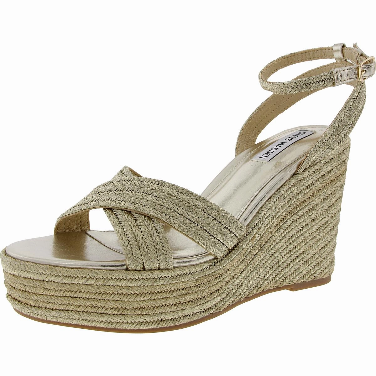 Dazed Womens Woven Man Made Wedge Sandals