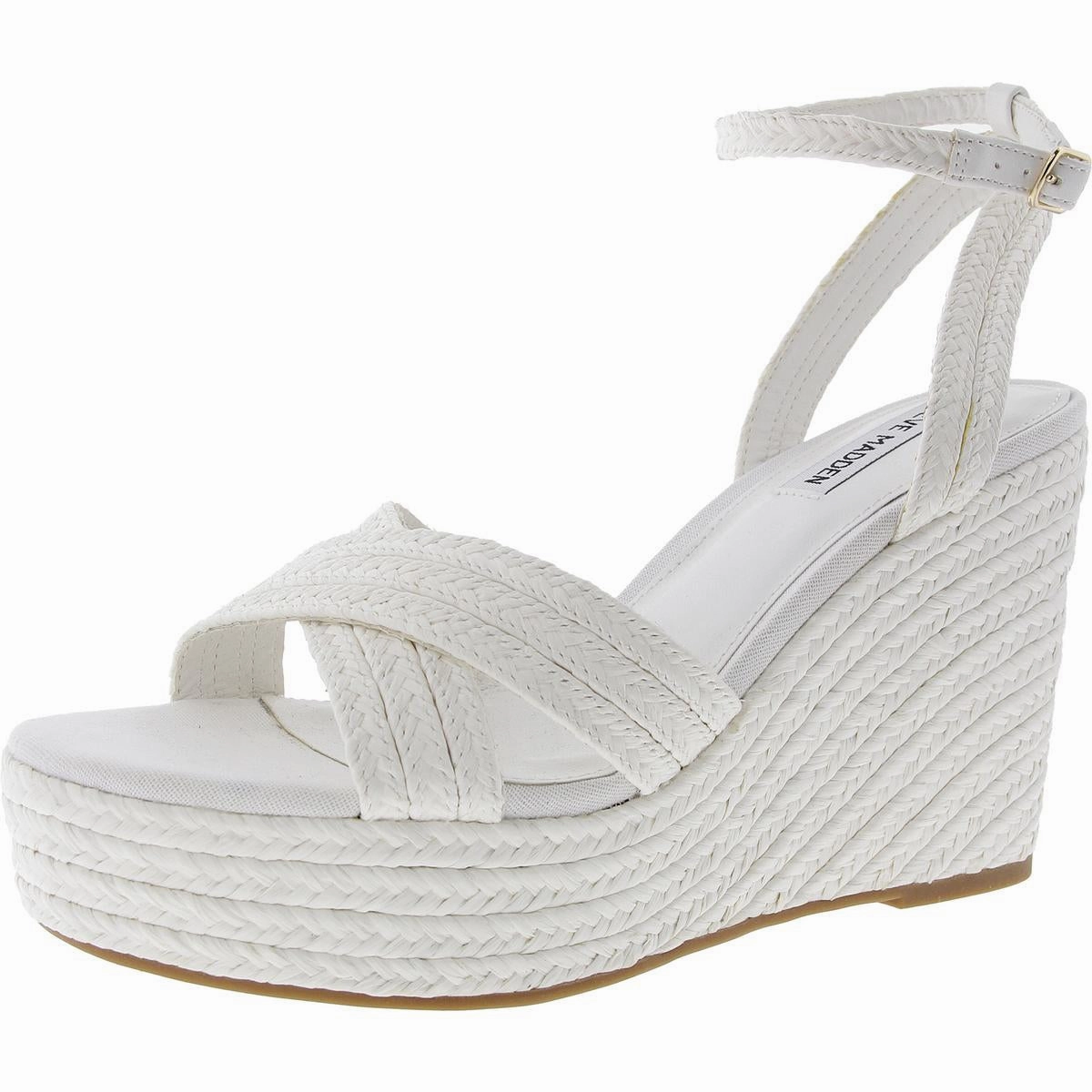 Dazed Womens Woven Man Made Wedge Sandals