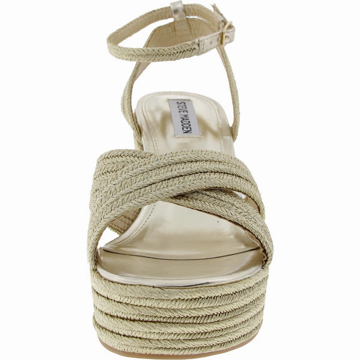 Dazed Womens Woven Man Made Wedge Sandals