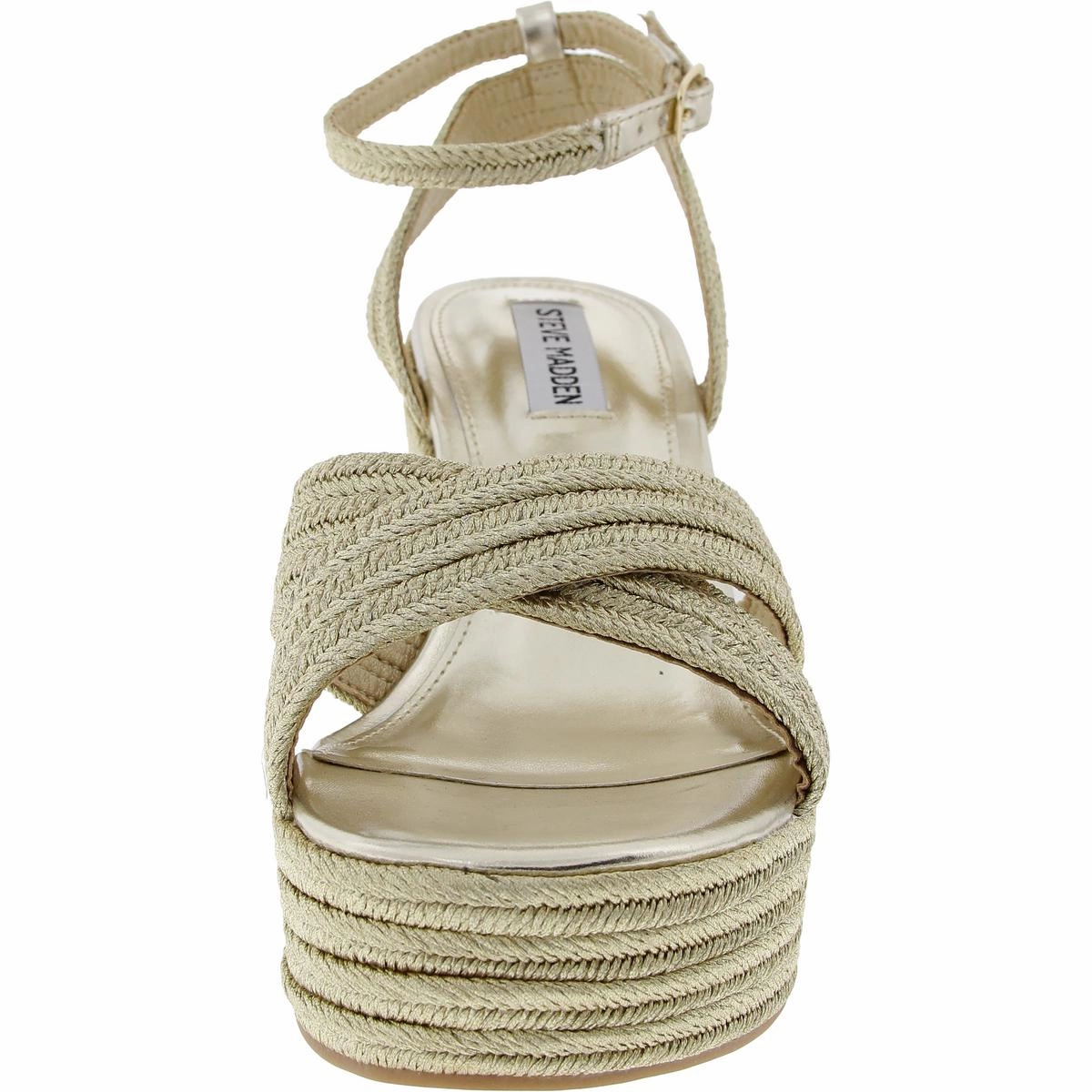 Dazed Womens Woven Man Made Wedge Sandals