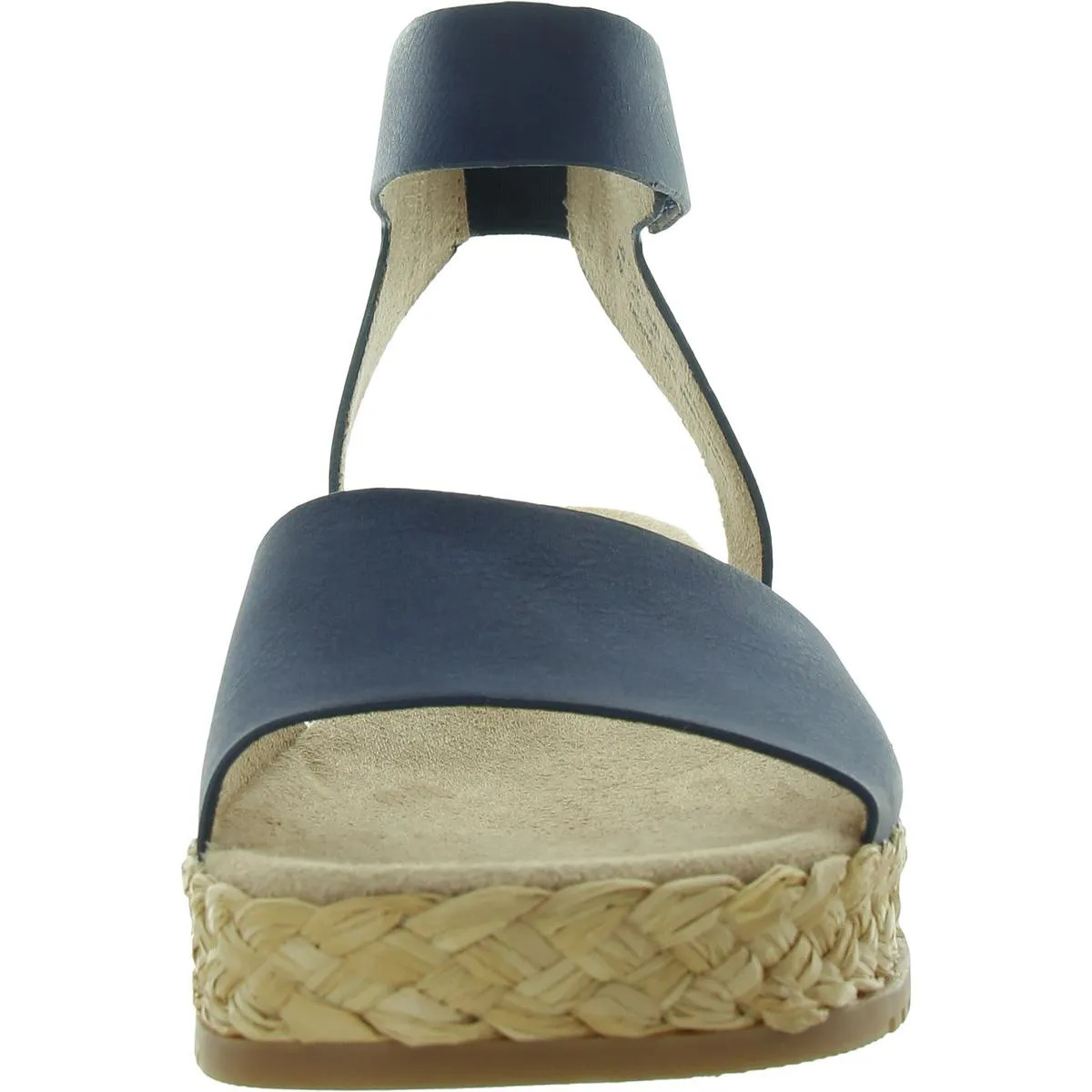 Deara Womens Faux Leather Platform Ankle Strap