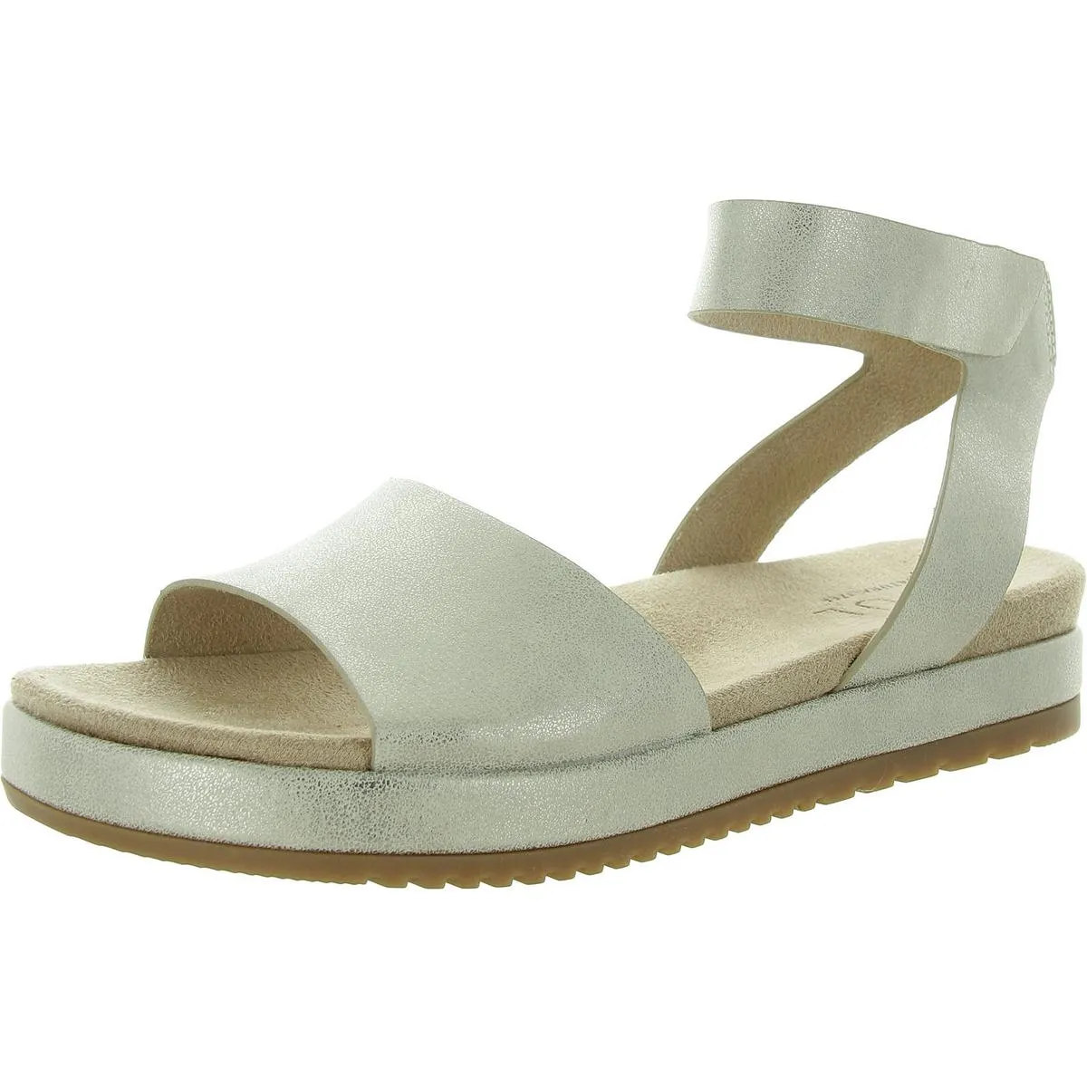 Deara Womens Faux Leather Platform Ankle Strap