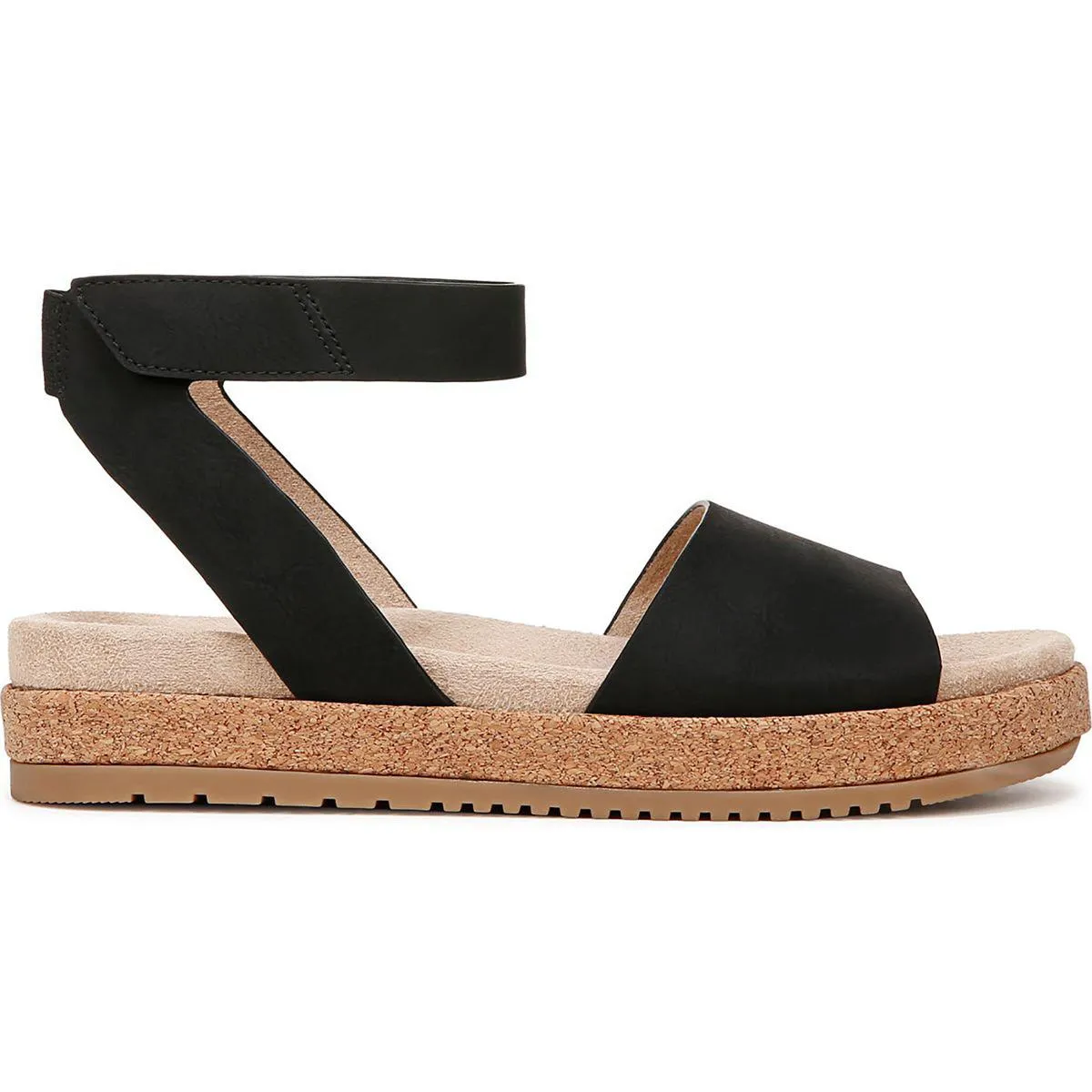 Deara Womens Faux Leather Platform Ankle Strap