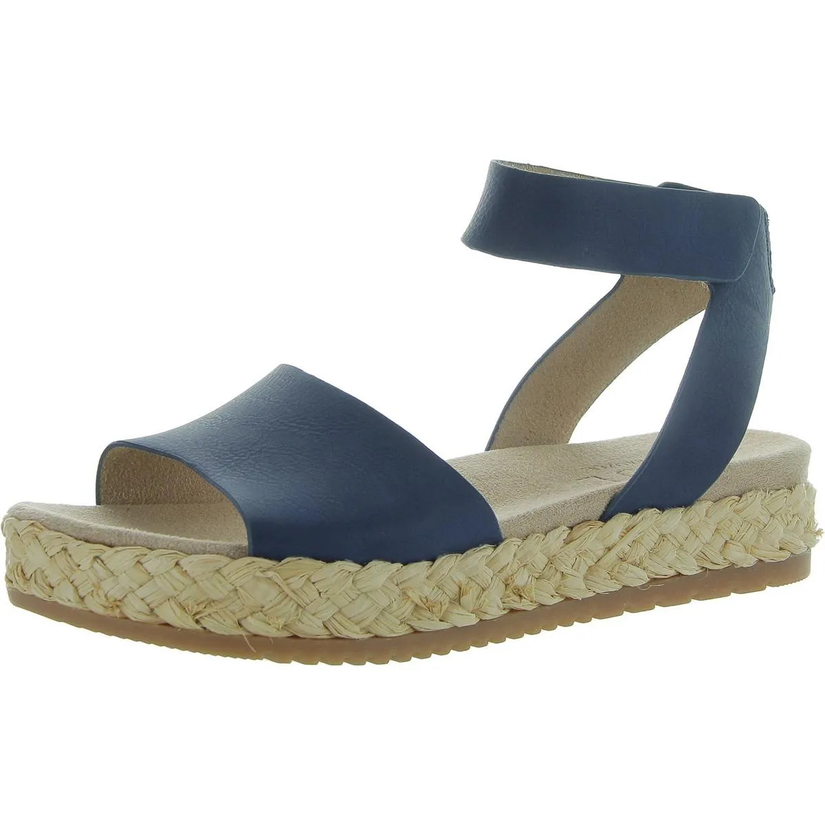 Deara Womens Faux Leather Platform Ankle Strap
