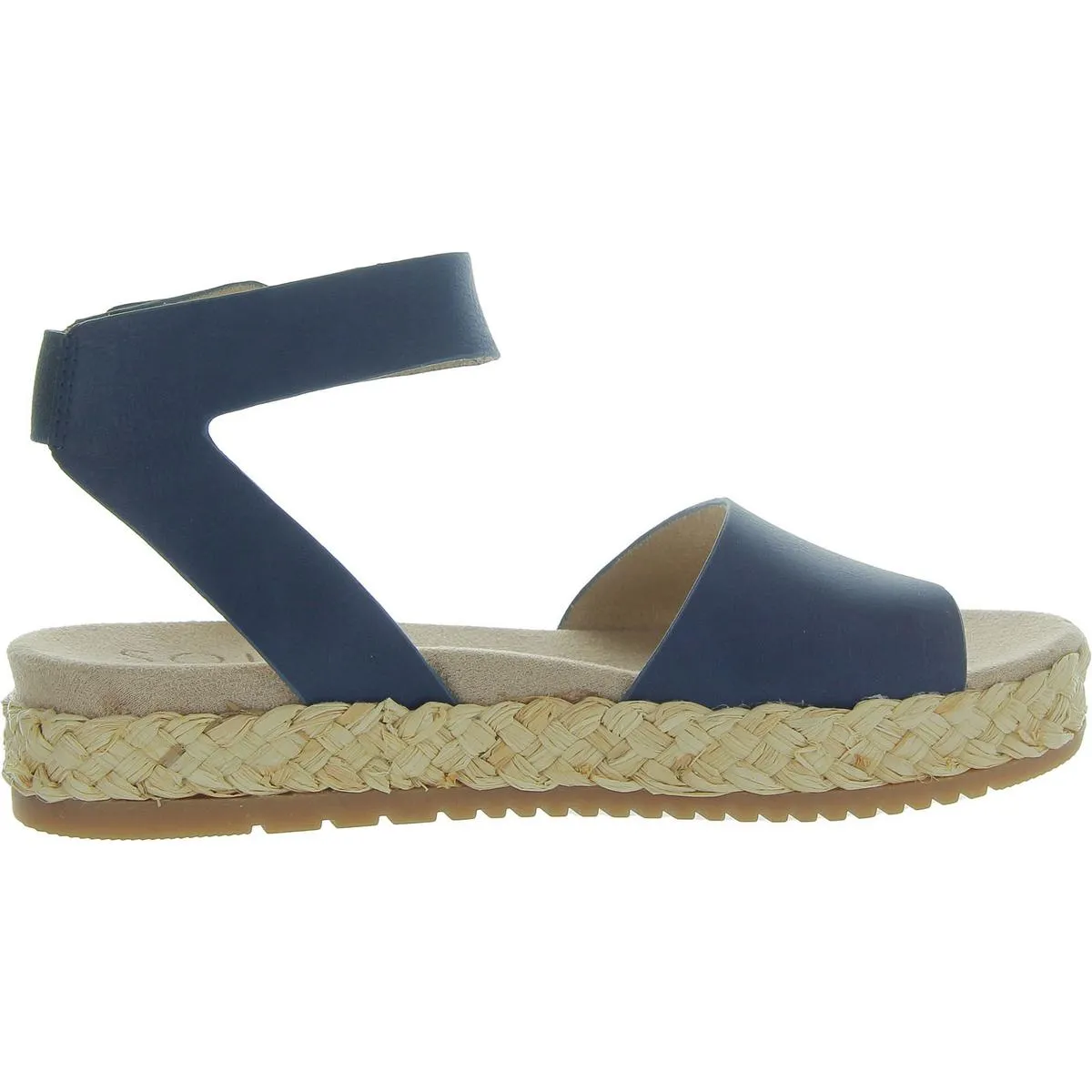 Deara Womens Faux Leather Platform Ankle Strap