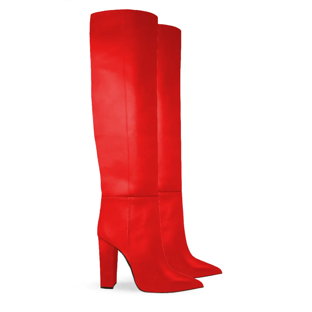 DEBBIE RED LEATHER
