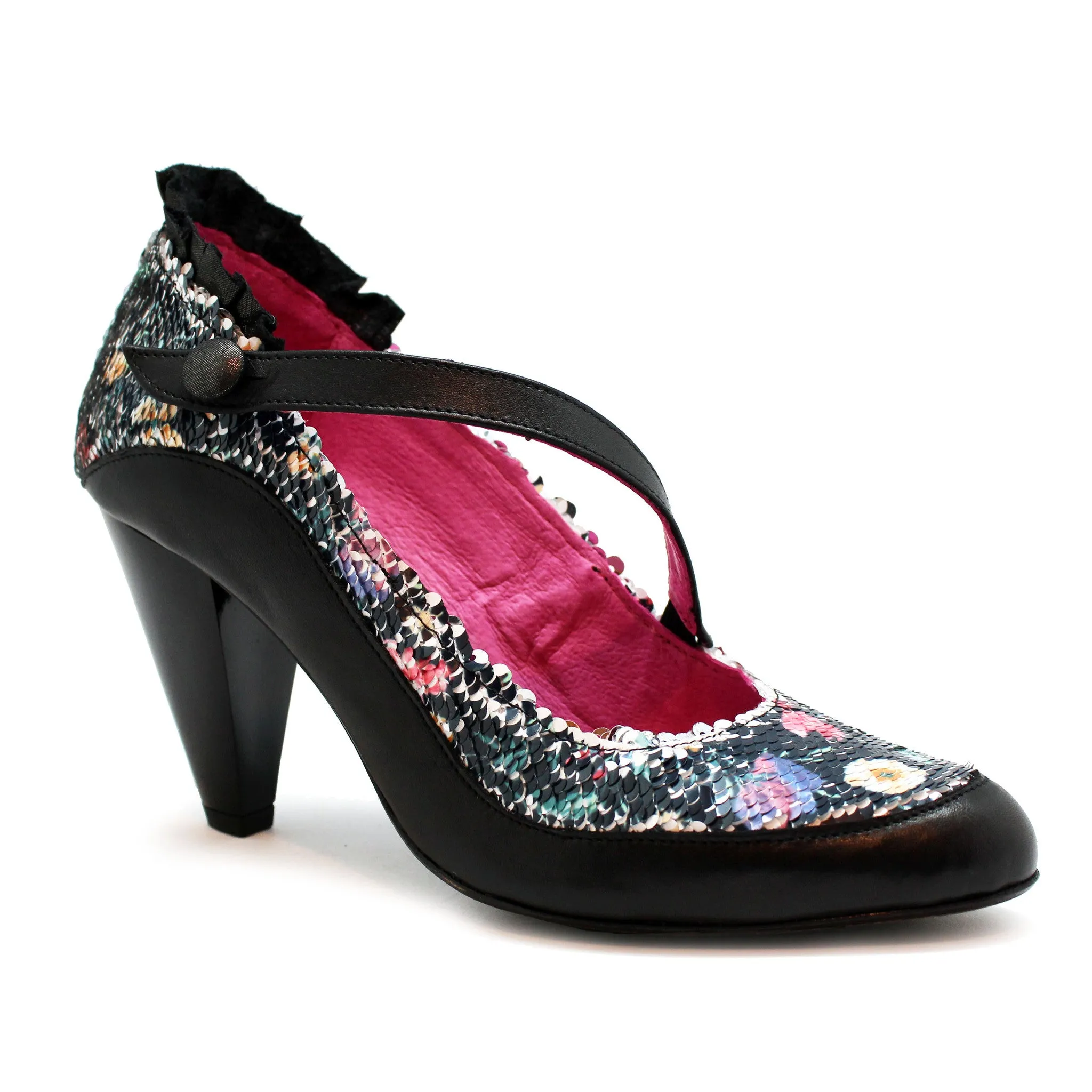Delicieux - Black/Multi Sequin- last pair 40