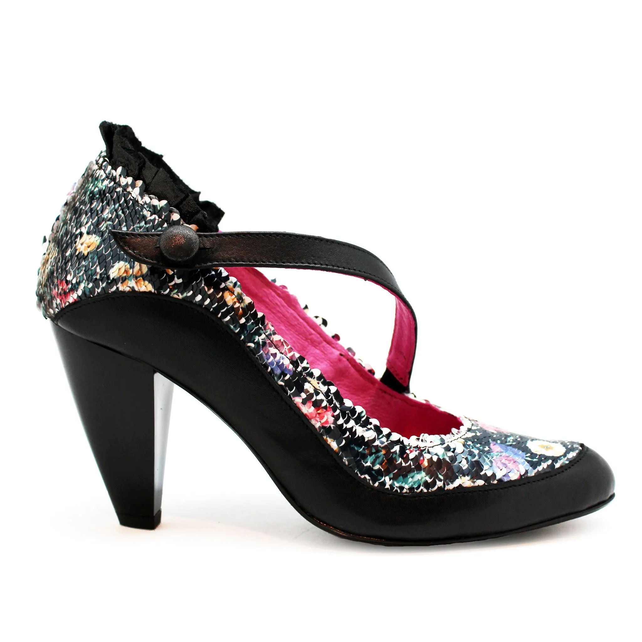 Delicieux - Black/Multi Sequin- last pair 40