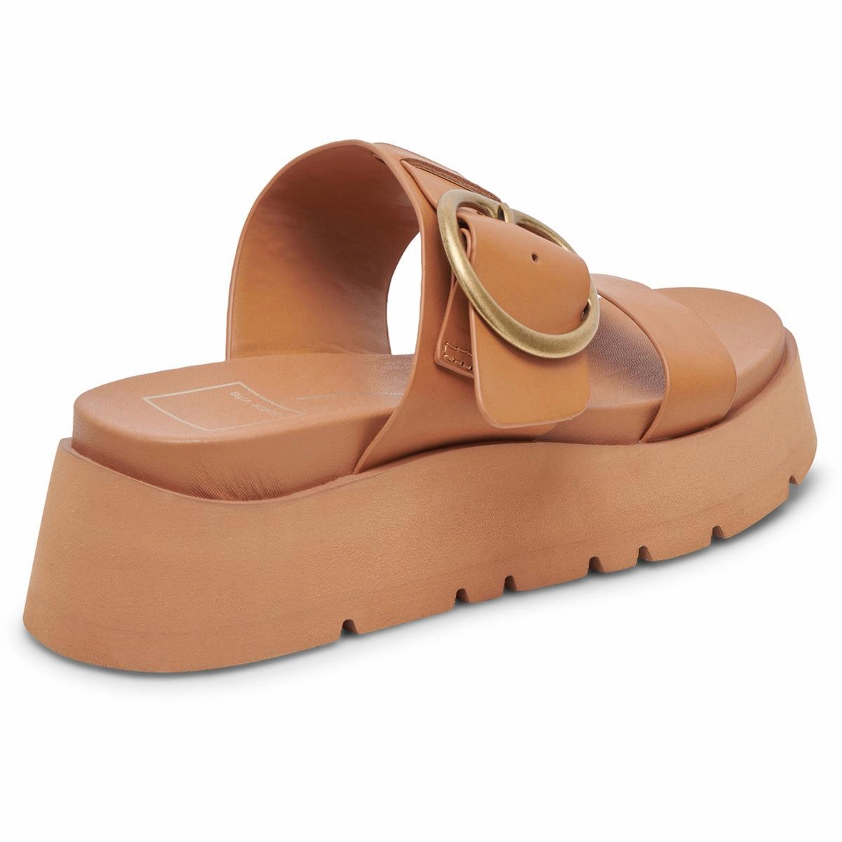 Dex Womens Buckle Leather Slide Sandals